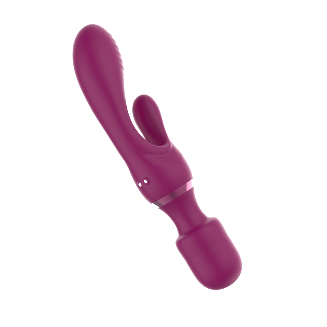 Triple-Motor Dual-Head Wand Rabbit Vibrator — 3 Independent Motors, 7 Modes Each, IPX5 view 2
