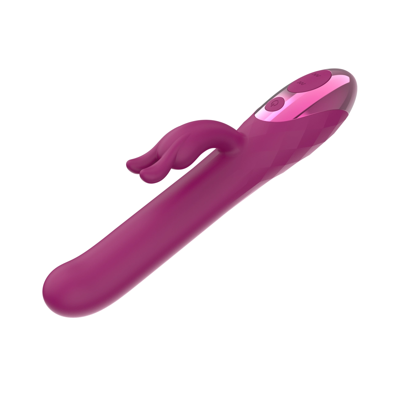 Faceted Grip Rabbit Vibrator — Dual Motor 7-Pattern, Rechargeable Magnetic Charge view 3