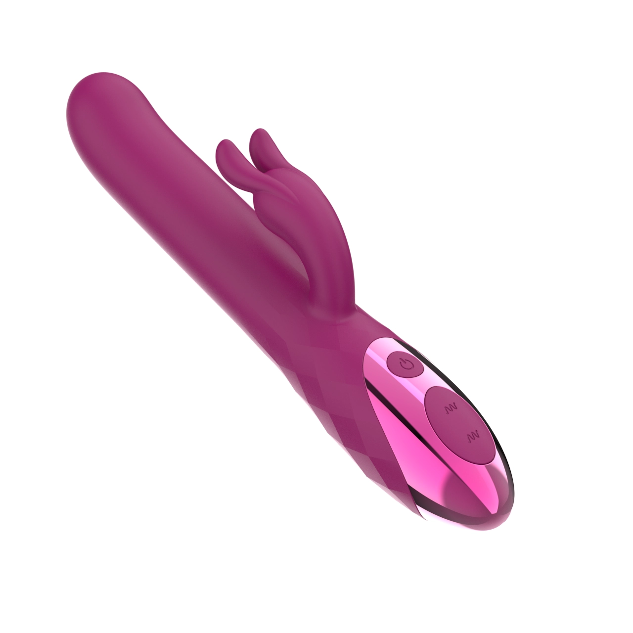 Faceted Grip Rabbit Vibrator — Dual Motor 7-Pattern, Rechargeable Magnetic Charge view 4