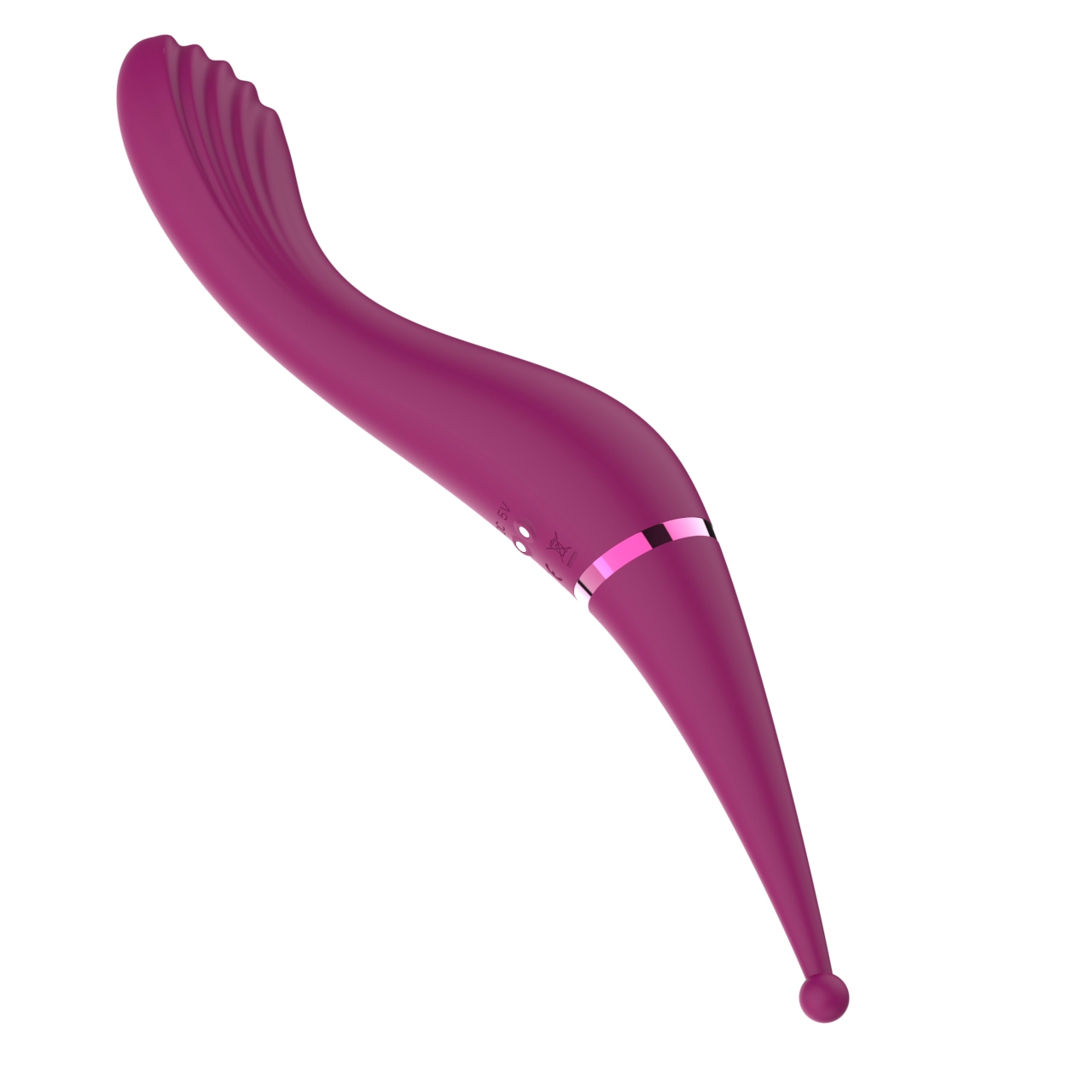 Dual-Motor S-Curve Wand Massager — Independent Head & Tip Controls view 3