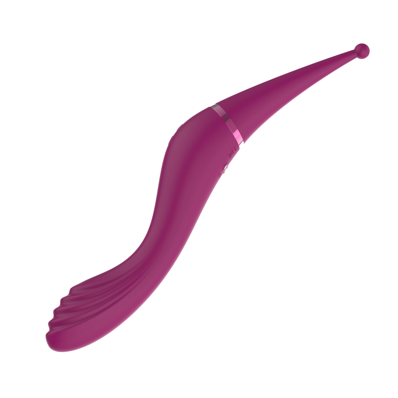 Dual-Motor S-Curve Wand Massager — Independent Head & Tip Controls view 4