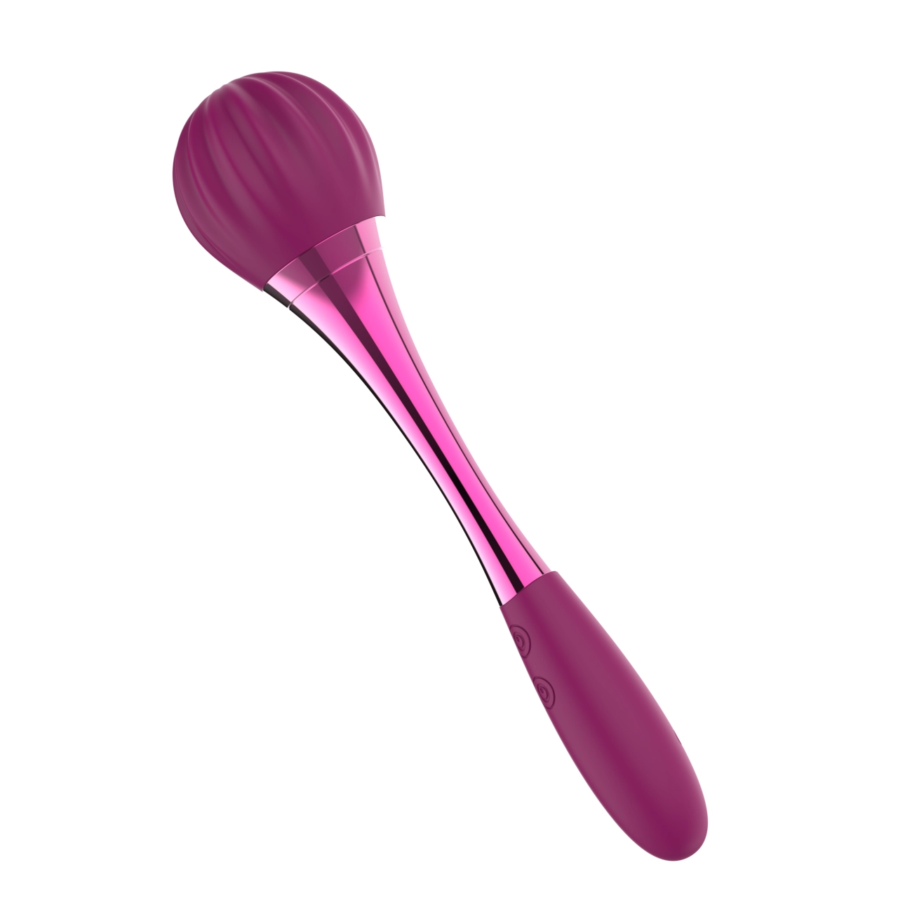 Dual-Motor Metallic-Neck Wand Massager — Independent Head & Handle Controls view 5