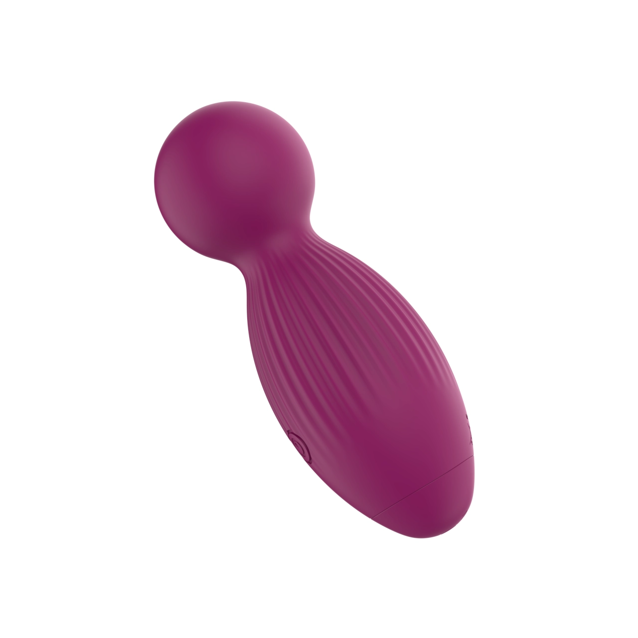 Mini Wand Massager with Ribbed Grip — 10 Vibration Modes Rechargeable Silicone view 6