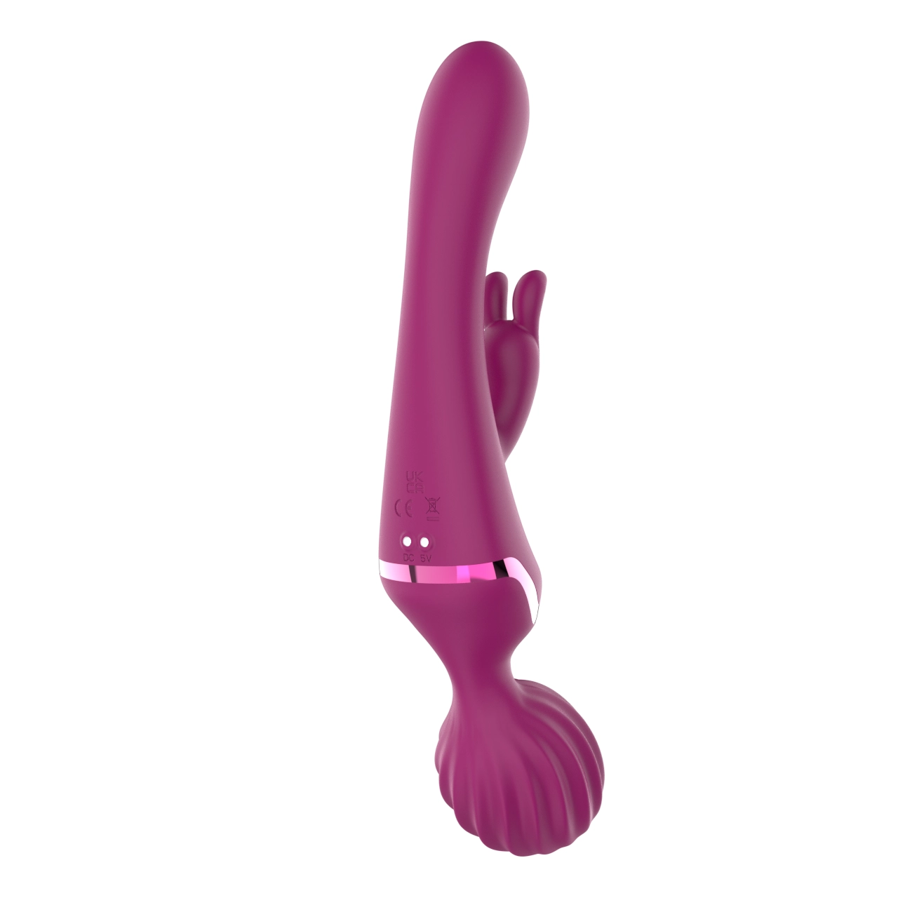 Dual-End Rabbit Wand Vibrator — 3 Independent Motors 7+7+10 Modes Magnetic Charging view 3
