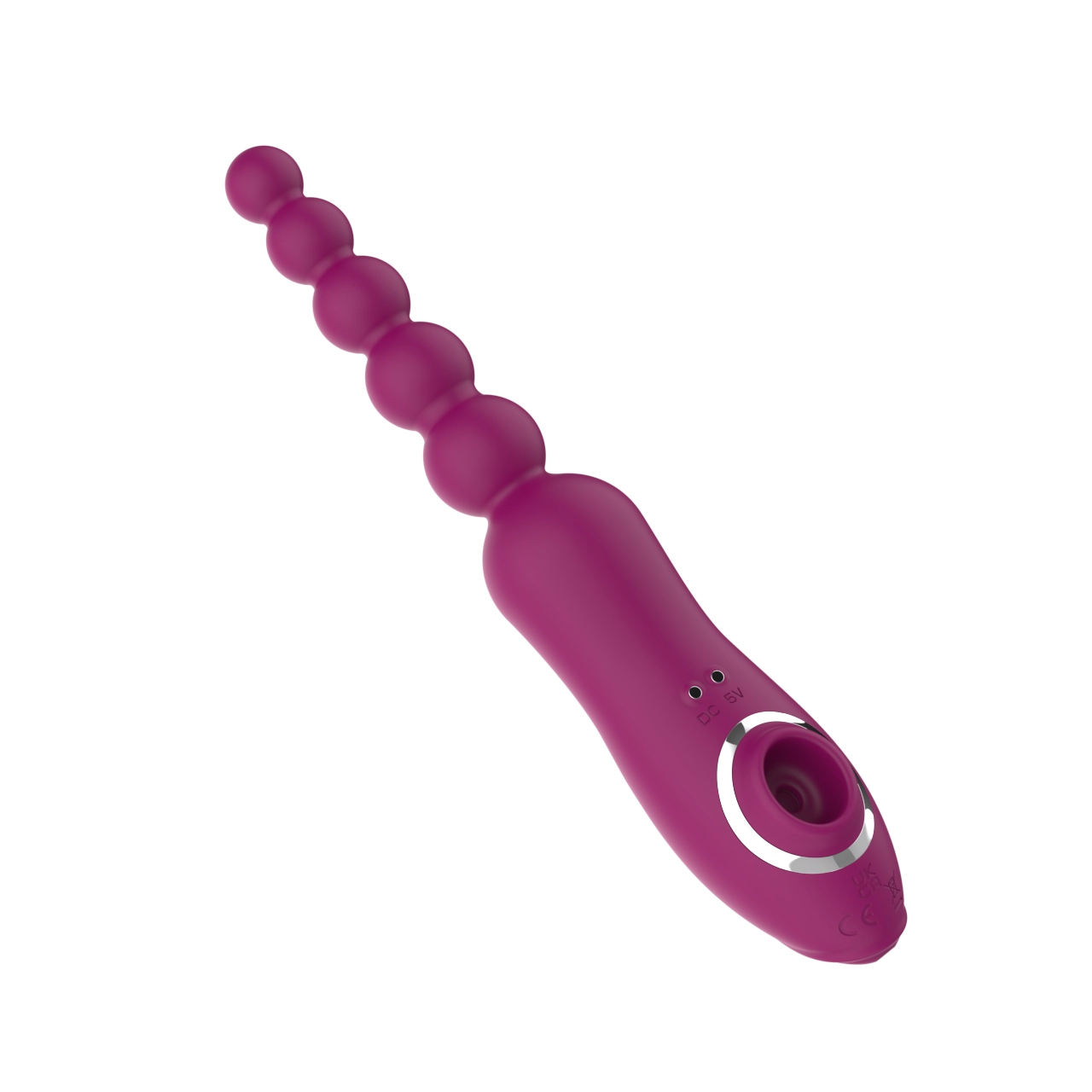 Beaded Vibrator with Suction Stimulator — 10-Mode Motor + Burst Mode + 3-Mode Air Pump view 2