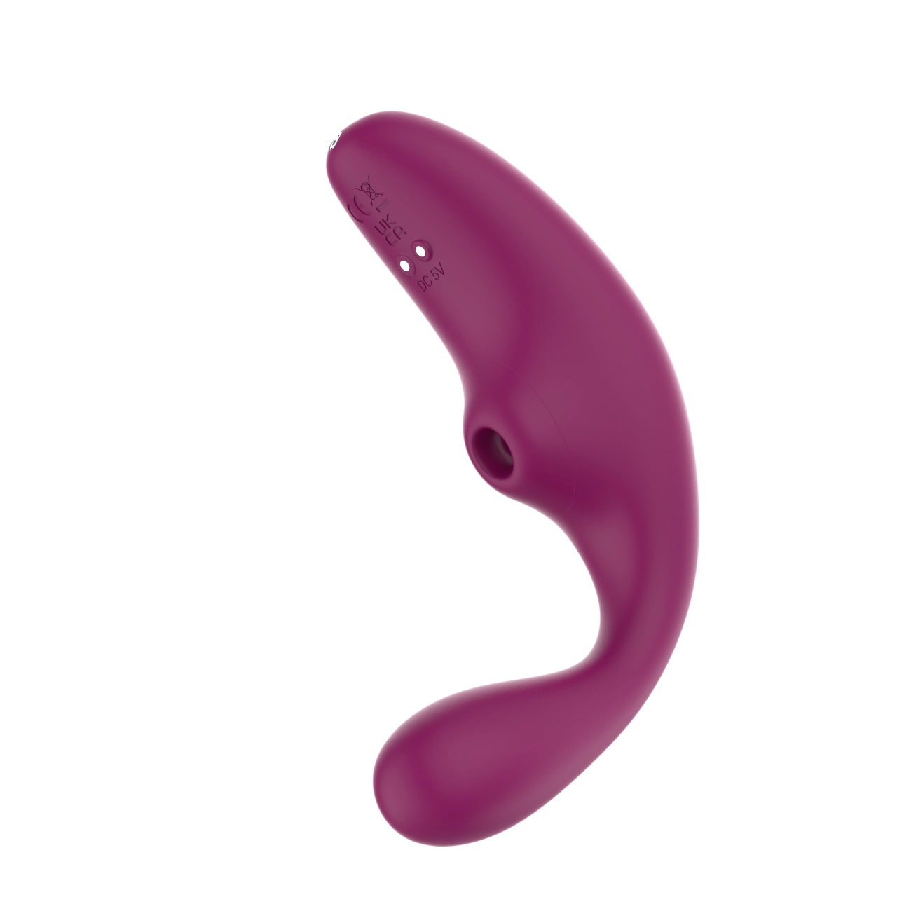 G-Spot Vibrator with Clitoral Suction — Curved C-Shape 10-Mode Motor + 3-Mode Air Pump IPX6 view 4