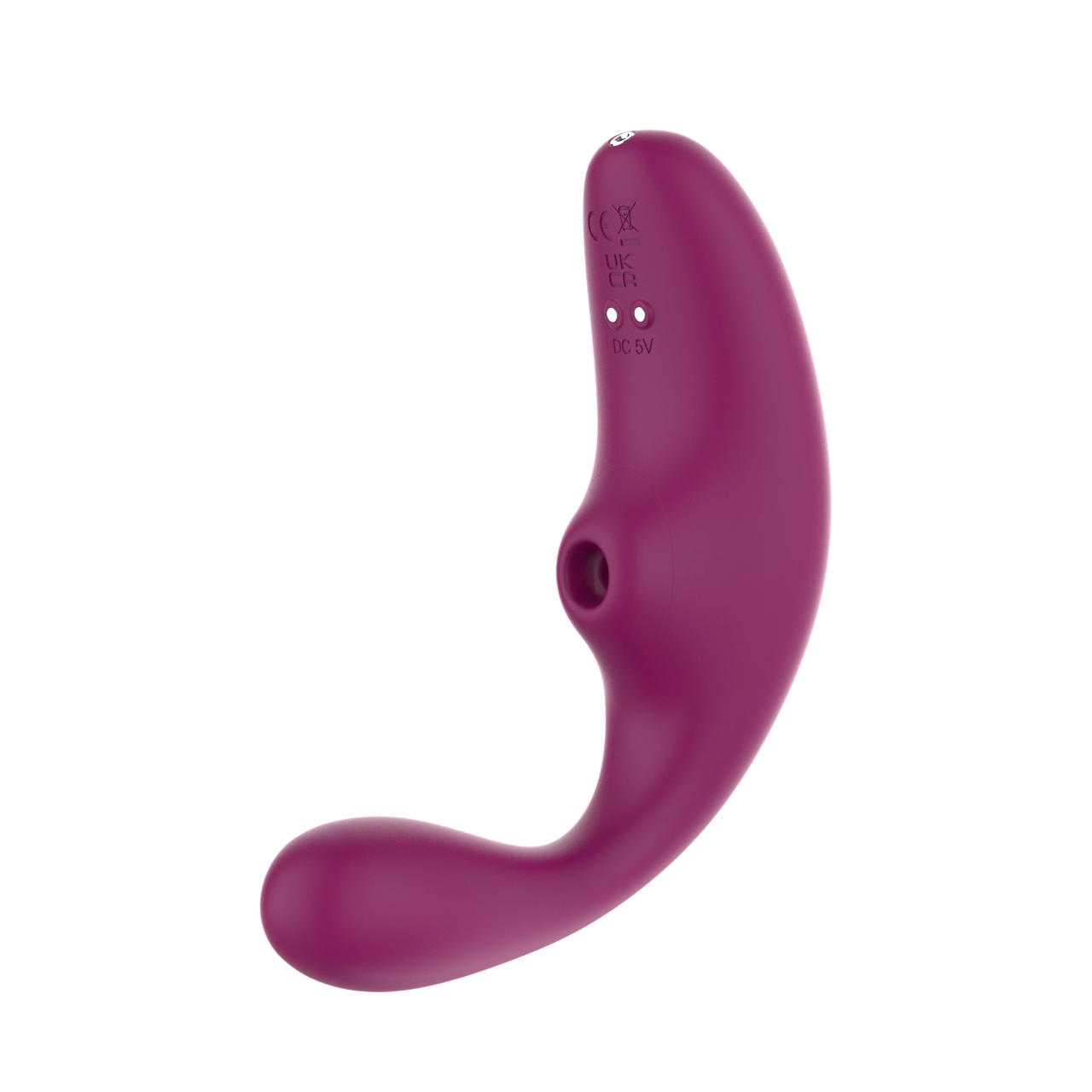 G-Spot Vibrator with Clitoral Suction — Curved C-Shape 10-Mode Motor + 3-Mode Air Pump IPX6