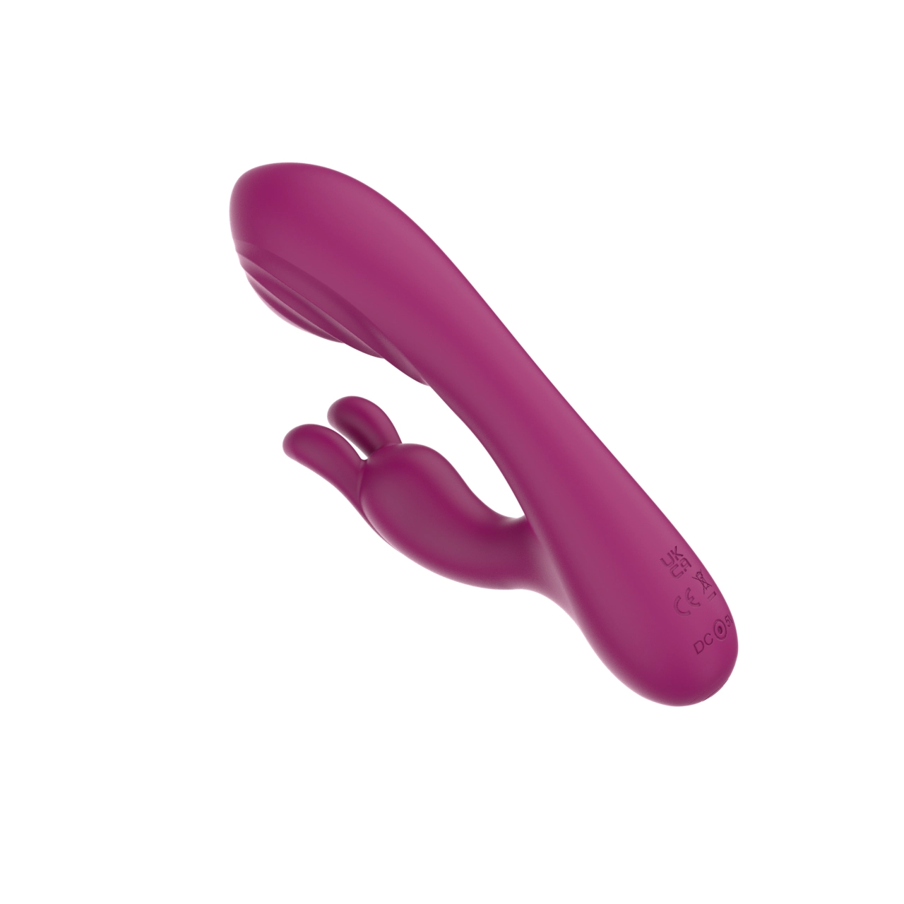 Compact Rabbit Vibrator with Dual-Ear Clitoral Arm — 10 Modes IPX6 Silicone view 2