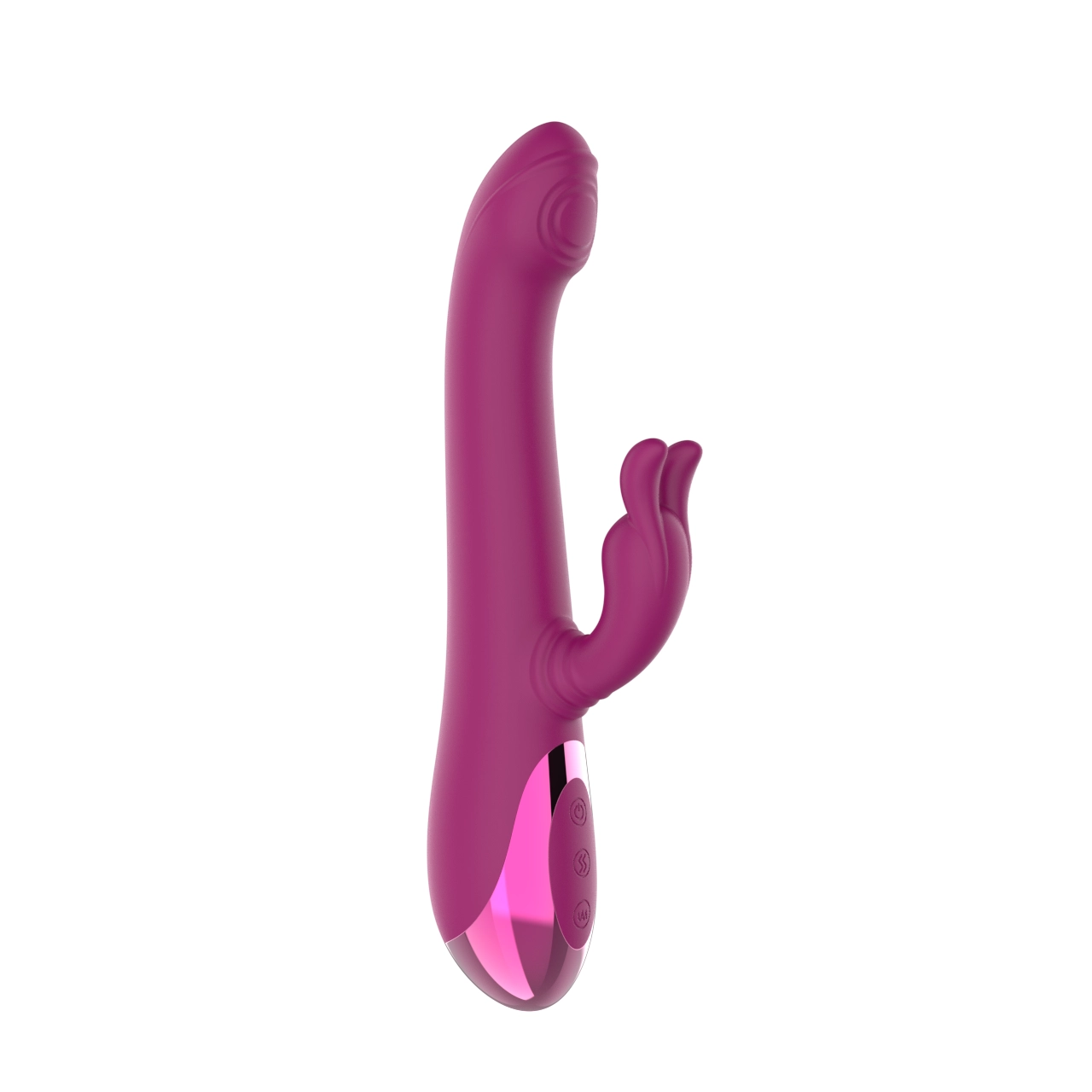 D0046 — Dual Tapping Rabbit Vibrator — G-Spot Curve, Independent Head & Clitoral Tap Motors, IPX6
