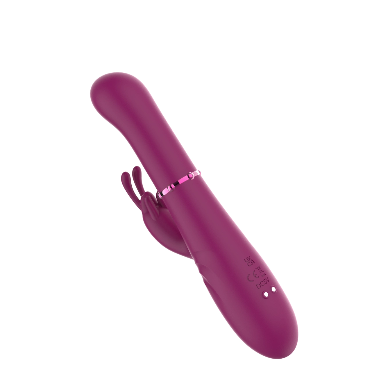Oscillating Rabbit Vibrator — Ring-Slide & Head-Swing Gearbox, Dual Independent 10-Mode Motors, IPX6 view 5
